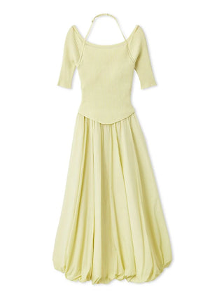 【Chacott】Knit Balloon Dress