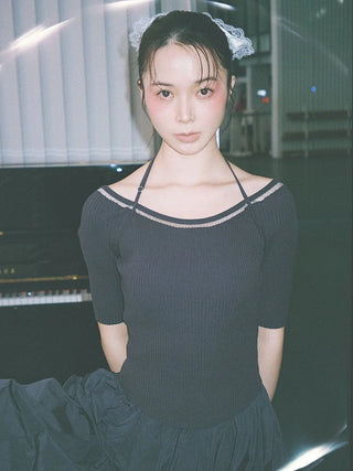 【Chacott】Knit Balloon Dress