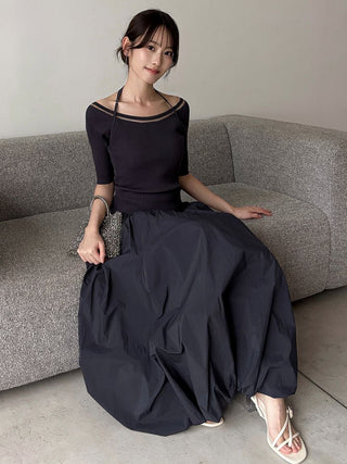 【Chacott】Knit Balloon Dress