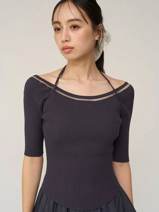 【Chacott】Knit Balloon Dress