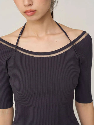【Chacott】Knit Balloon Dress
