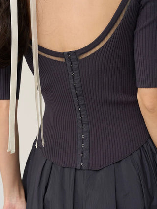 【Chacott】Knit Balloon Dress