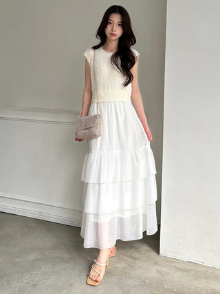 knit tiered dress S15-11-1-YMD10055V-HG