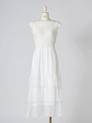 Knit Combo Tiered Dress