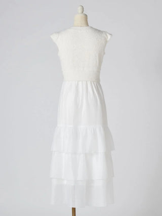 Knit Combo Tiered Dress