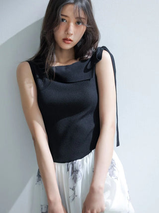 Ribbon Detail Knit Combo Dress