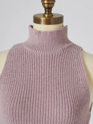 Halter Neck Knit Mini Dress