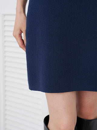 Bow-Tie Layered Knit Mini Dress