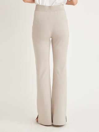  Knit Flared Pants in ivory, Knit Flared Pants Premium Fashionable Women's Pants at SNIDEL USA