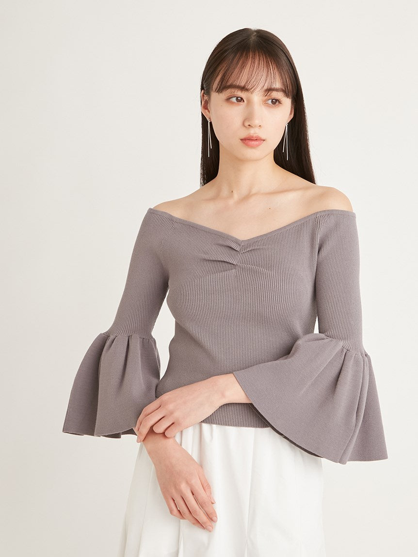 Bell Sleeve Knit Top