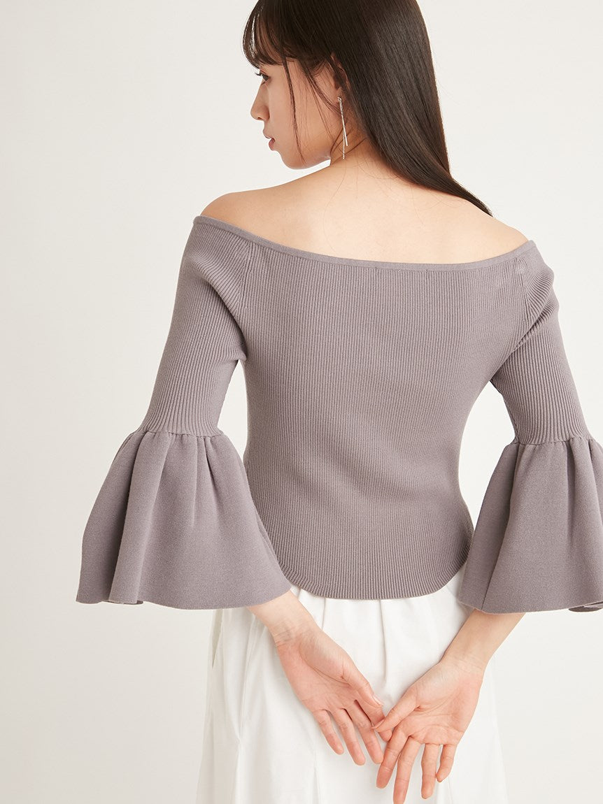 Bell Sleeve Knit Top