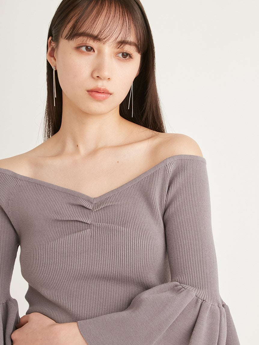 Bell Sleeve Knit Top