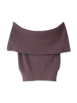 Off Shoulder Knit Tops in wine, premium, fashionable, and trendy women's tops at SNIDEL USA