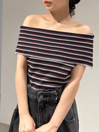 Off Shoulder Knit Tops in mix, premium, fashionable, and trendy women's tops at SNIDEL USA