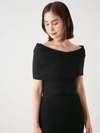 Sustainable Wide Off-Shoulder Knit Tops