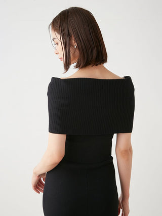 Sustainable Wide Off-Shoulder Knit Tops