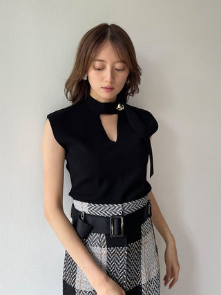 Sustainable Choker Knit Top