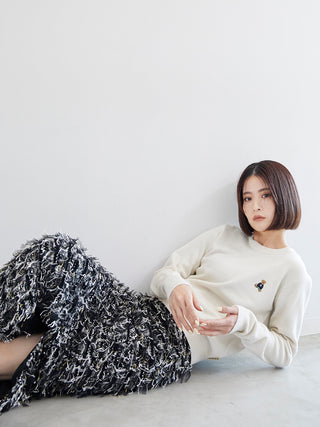 【BEARPAW】Embroidered Knit Pullover