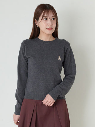 【BEARPAW】Embroidered Knit Pullover