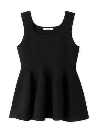 Sleeveless Peplum Top in Black at Premium Fashionable Women's Tops Collection at SNIDEL USA