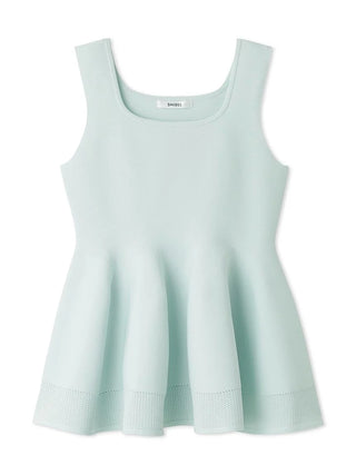 Sleeveless Peplum Top in Mint at Premium Fashionable Women's Tops Collection at SNIDEL USA