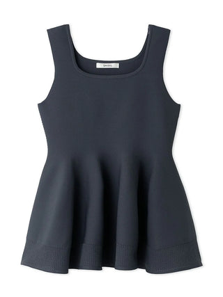 Sleeveless Peplum Top in Navy at Premium Fashionable Women's Tops Collection at SNIDEL USA