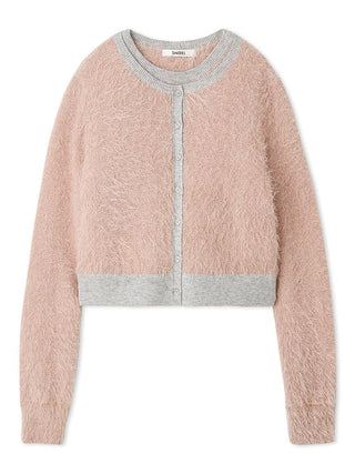 Fuzzy Sleeveless Top and Cropped Cardigan Set in Pink, Premium Women's Fashionable Cardigans, Pullover at SNIDEL USA