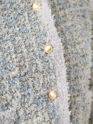 Lamé Tweed Knit Cardigan