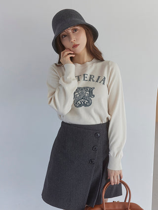 Emblem Jacquard Knit Pullover