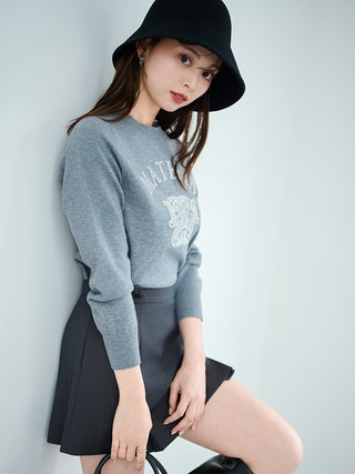 【Coming Soon!】Emblem Jacquard Knit Pullover