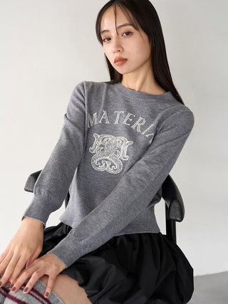 Emblem Jacquard Knit Pullover