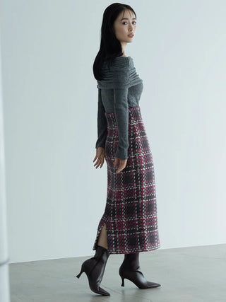 Gathered Asymmetric Knit Pullover