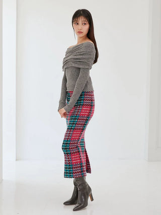 Gathered Asymmetric Knit Pullover