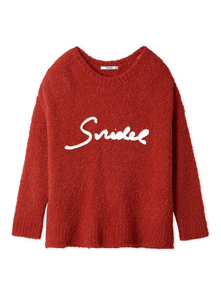 Bouclé Logo Knit Pullover