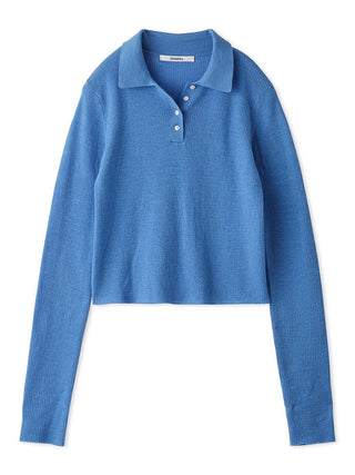 Sustainable Polo Collar Knit Pullover Top