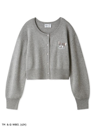 GREMLINS Special Order Embroidery Cropped Cardigan in Gray, Premium Women's Fashionable Cardigans, Pullover at SNIDEL USA