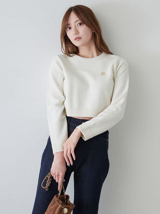 Casual Cropped Knit Sweater