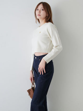 Casual Cropped Knit Sweater