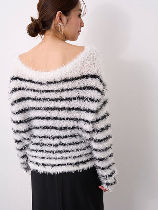 Mixed Yarn Knit Pullover