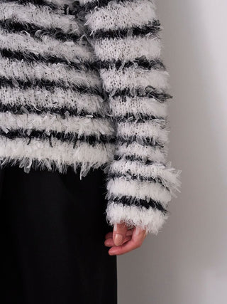 Fluffy Boat Neck Knit Sweater