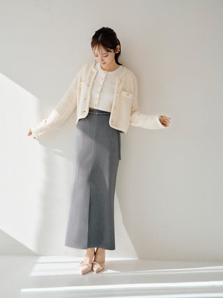 Half-Sleeve Cropped Cardigan