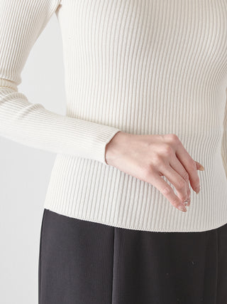 Off-Shoulder Asymmetrical Ribbed Knit Top