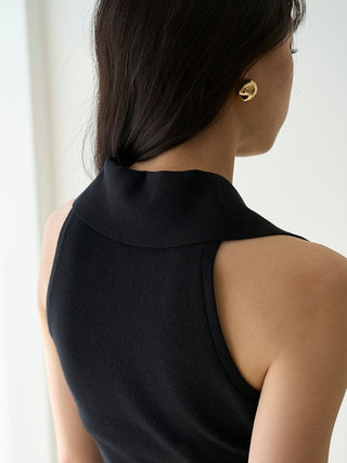 Sustainable Knit Pullover with Collar