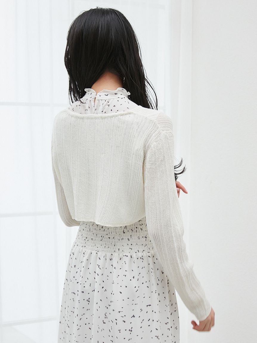 Ribbed Sheer Cardigan – SNIDEL Ribbed Sheer Cardigan – SNIDEL