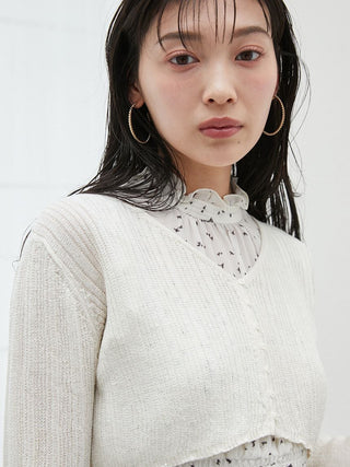 Ribbed Sheer Cardigan