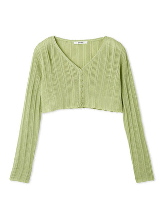 Ribbed Sheer Cardigan