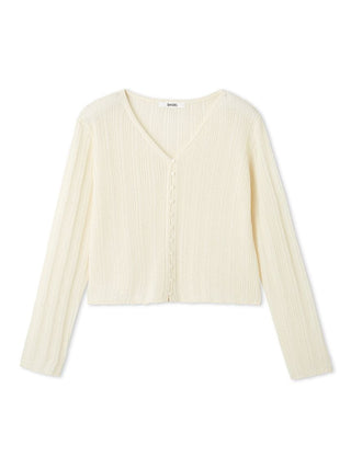 Ribbed Sheer Cardigan