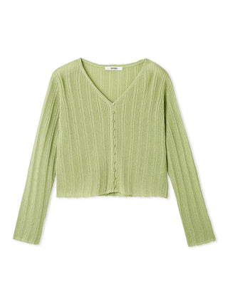 Ribbed Sheer Cardigan