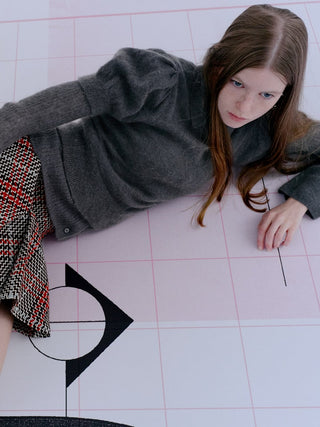 Sheer Mohair Puff Sleeve Knit Pullover