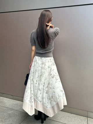 Sheer Mohair Puff Sleeve Knit Pullover